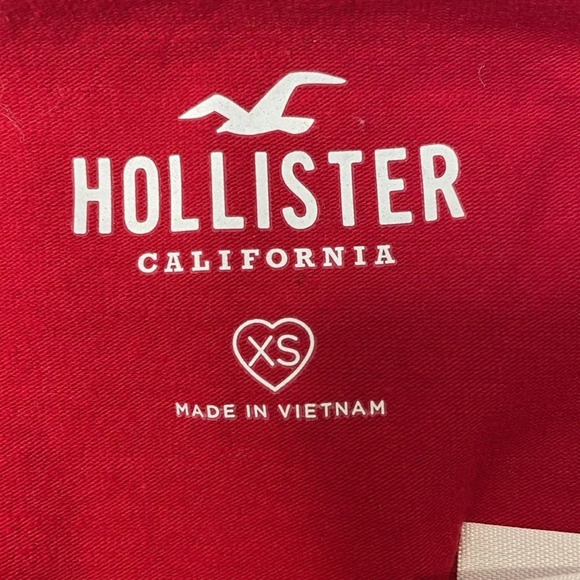 Hollister Red crop corset tank top Women juniors extra small XS ruched boning - Picture 10 of 13